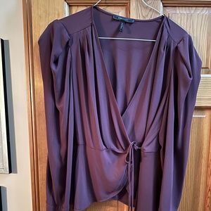 Tie wrap peplum blouse